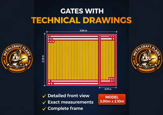 Preview of Gate Project with Technical Drawings