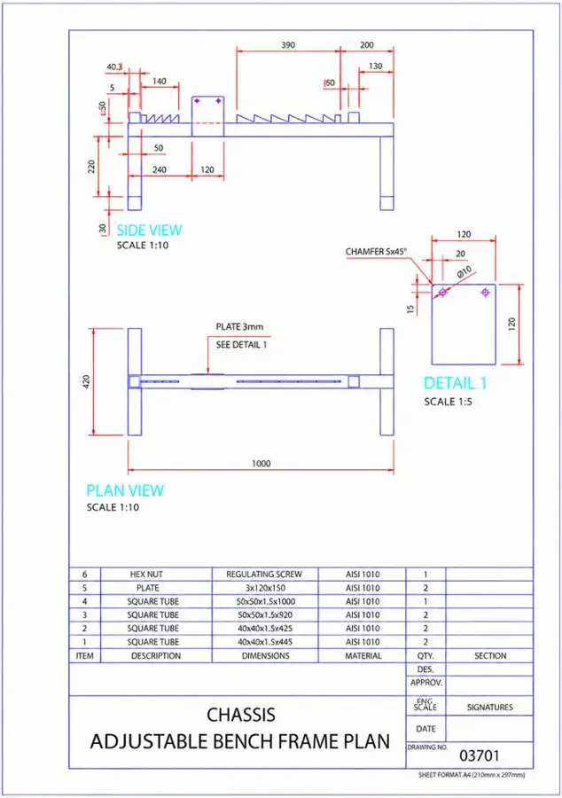 Preview of Adjustable Bench