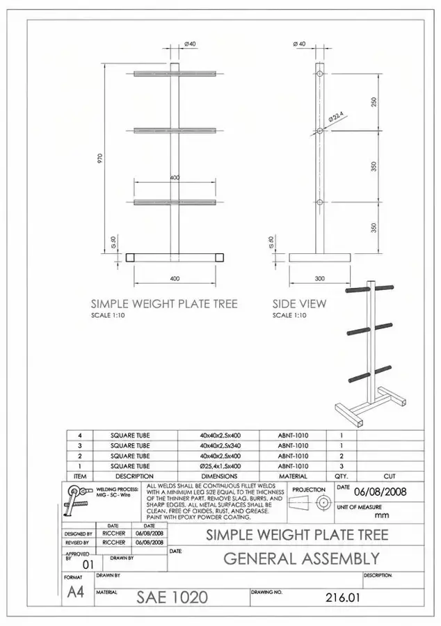Preview of Simple Weight Plate Tree
