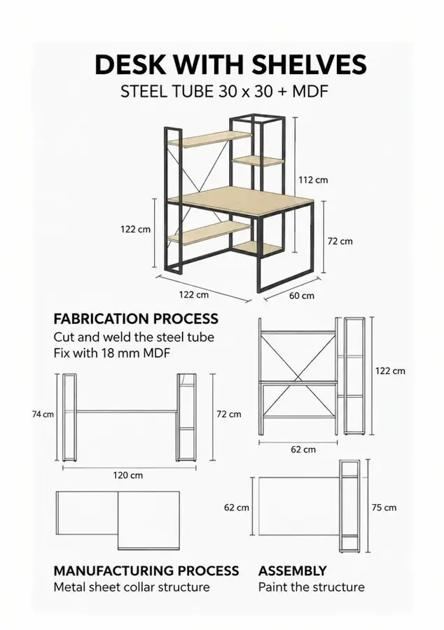 Preview of 20+ Industrial Furniture Projects